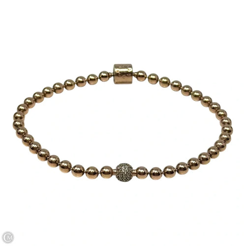 14k Rose Gold Plated Beads & Pavé Bracelet By Pandora