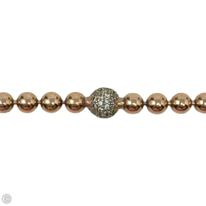 14k Rose Gold Plated Beads & Pavé Bracelet By Pandora