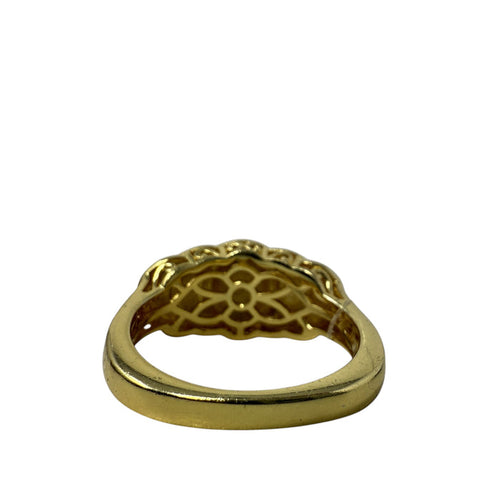 18K Gold Plated Diamond Accent Ring  By STS Karis, Size: 10