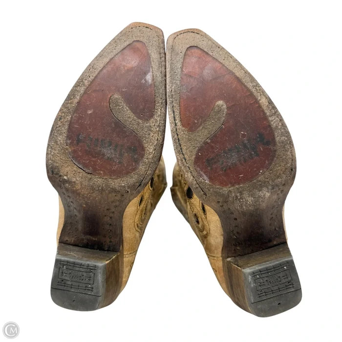 A1970 Inlay Western Boots By Corral In Tan, Size: 7.5