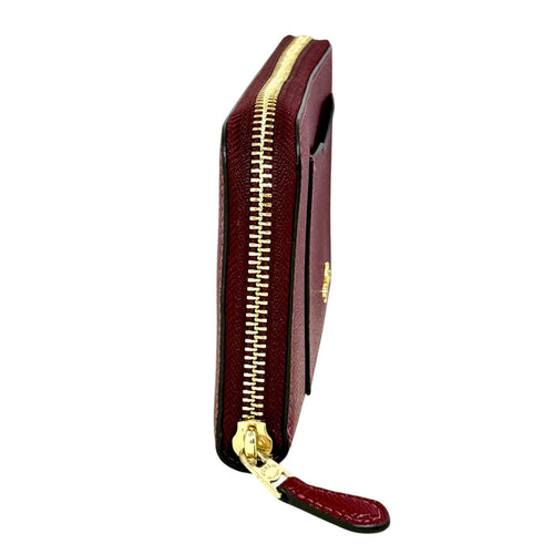 Accordion Zip Wallet In Crossgrain Leather Designer By Coach, Size: Medium