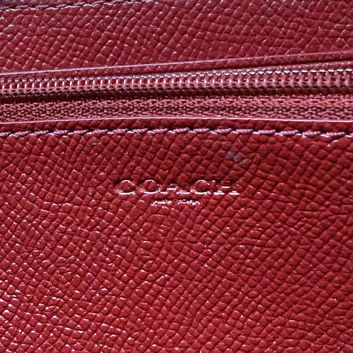 Accordion Zip Wallet In Crossgrain Leather Designer By Coach, Size: Medium