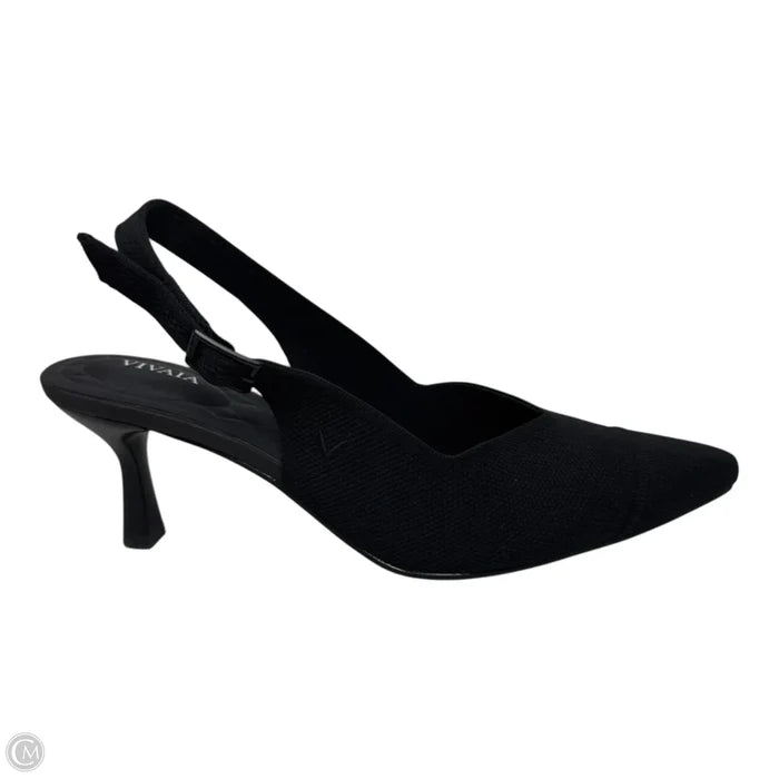 Addison Pointed-Toe Slingback Heels By Vivaia In Black, Size: 10.5 (40.5)
