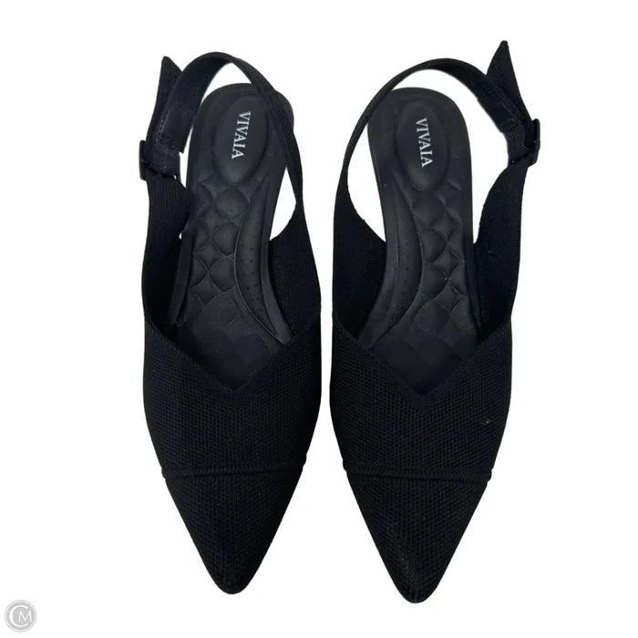 Addison Pointed-Toe Slingback Heels By Vivaia In Black, Size: 10.5 (40.5)