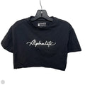 “Alphalete” Cropped Athletic Top Short Sleeve By Alphalete In Black, Size: S