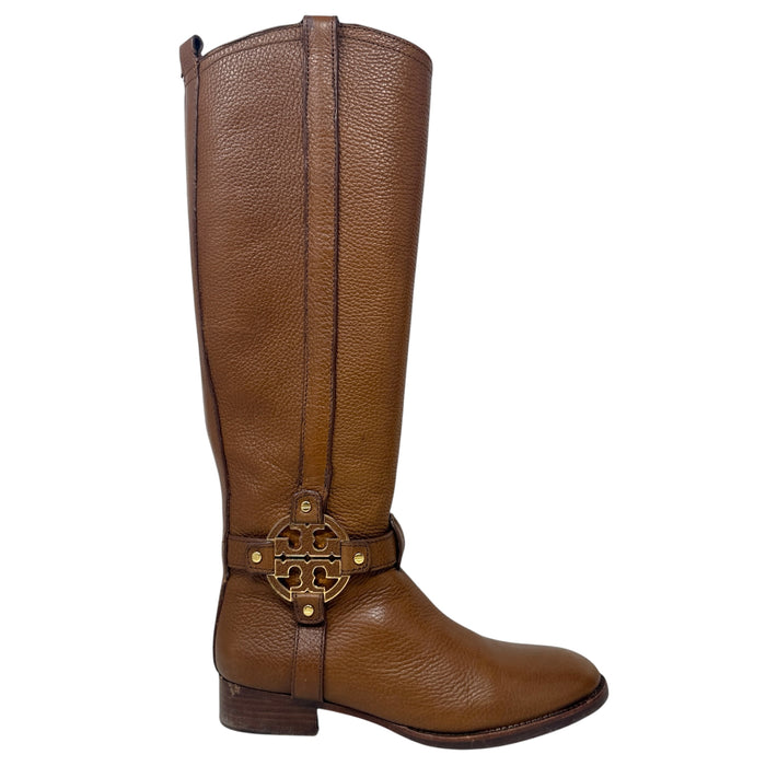 Amanda Riding Boots Designer By Tory Burch In Brown, Size: 7