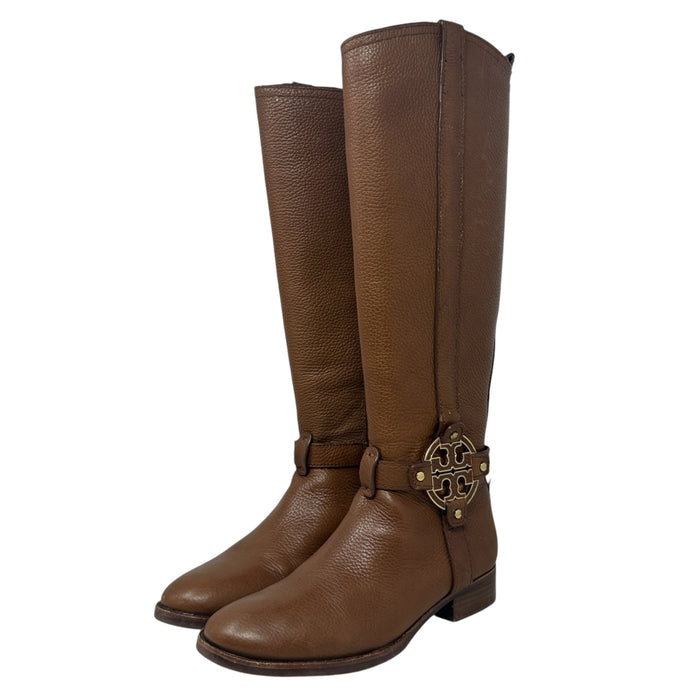 Amanda Riding Boots Designer By Tory Burch In Brown, Size: 7