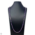 Amethyst Chip & Sterling Silver Bead Long Necklace