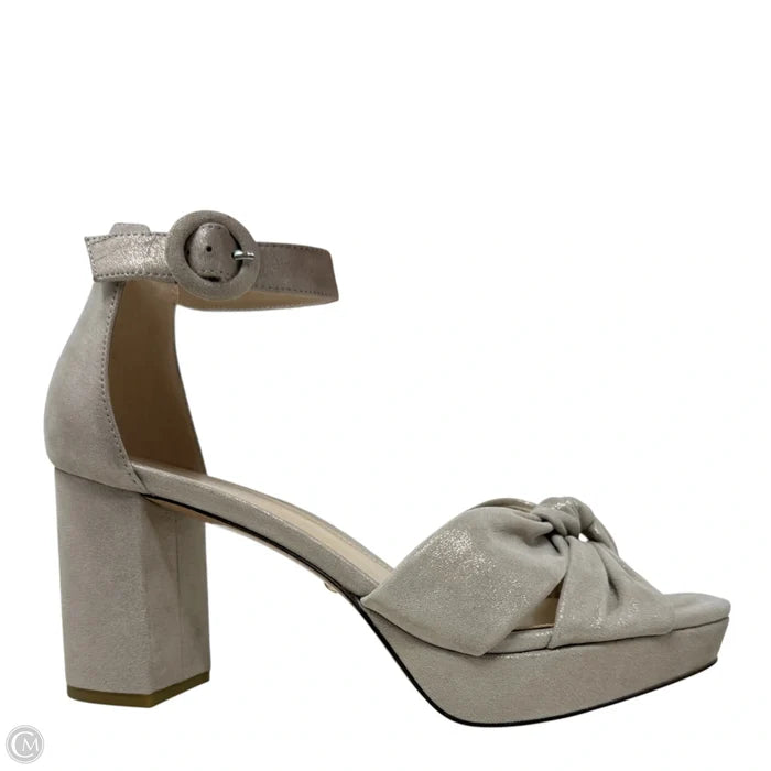 Anesa Suede Platform Sandals By Pelle Moda In Gold, Size: 9.5