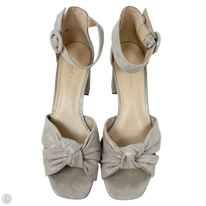 Anesa Suede Platform Sandals By Pelle Moda In Gold, Size: 9.5