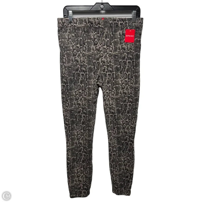 Ankle Jean-Ish Leggings Pants By Spanx In Snakeskin Print, Size: L