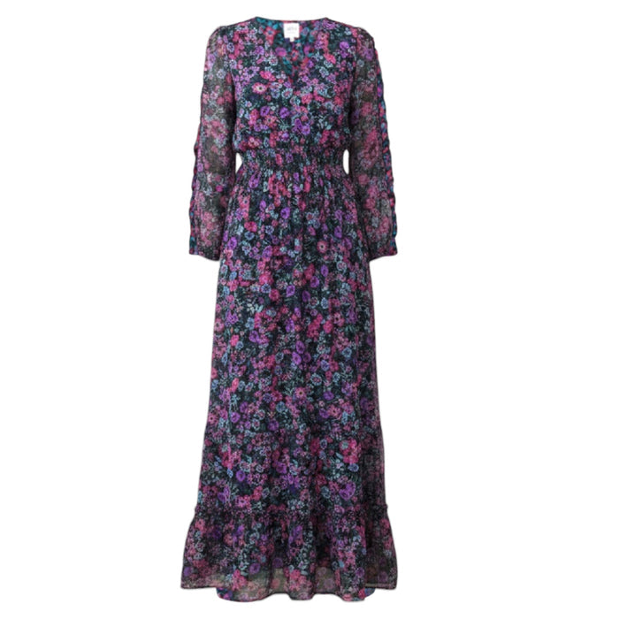 Anouska Dress Designer By Misa In Gemstone Floral Print, Size: S