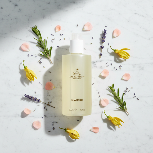 Aromatherapy Associates luxury shampoo 300ml JW Marriott hotel shampoo ylang ylang geranium patchouli essential oils