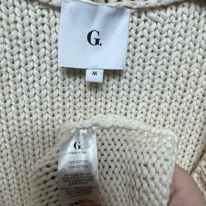 AS IS Sweater Cardigan By Goop In Cream, Size: M