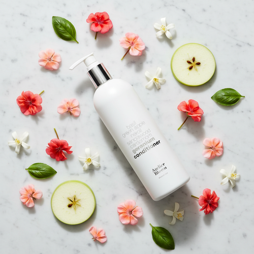 Atelier Bloem geranium conditioner 16oz Kimpton luxury hotel conditioner basil neroli sandalwood botanicals