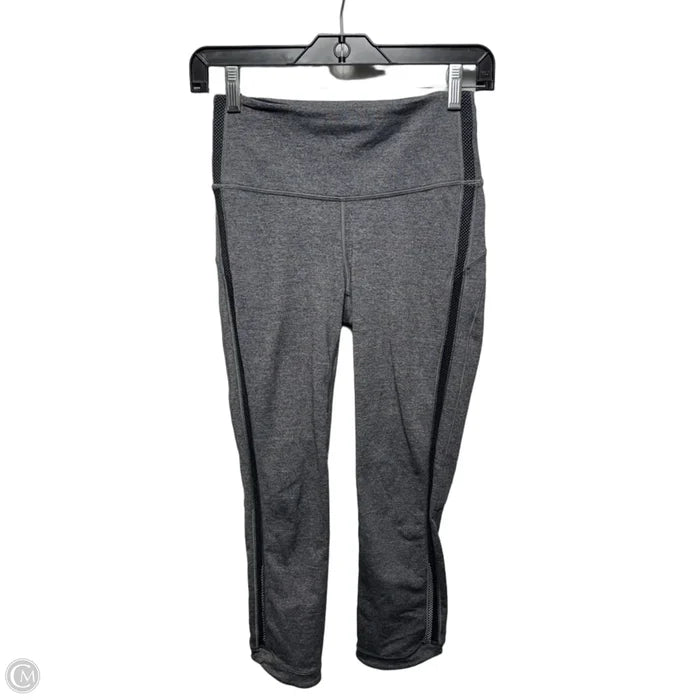 Athletic Capri Leggings By Lululemon In Grey, Size: 4