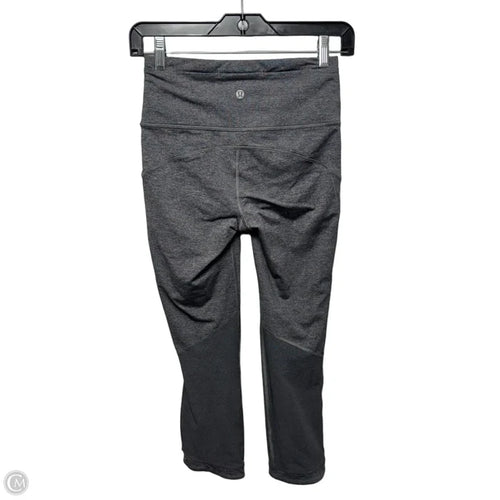 Athletic Capri Leggings By Lululemon In Grey, Size: 4