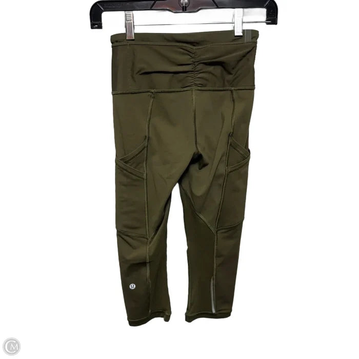 Athletic Capris By Lululemon In Green, Size: 2