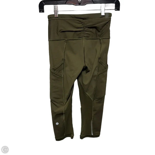 Athletic Capris By Lululemon In Green, Size: 2