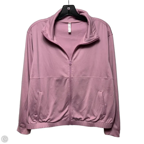 Athletic Jacket By Ebb & Flow In Mauve, Size: L