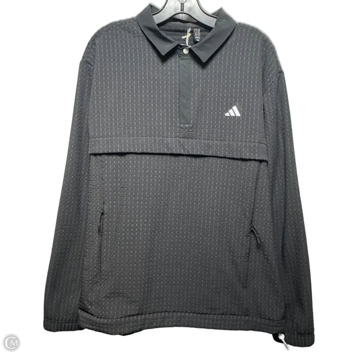 Athletic Jacket By Adidas In Black, Size: M