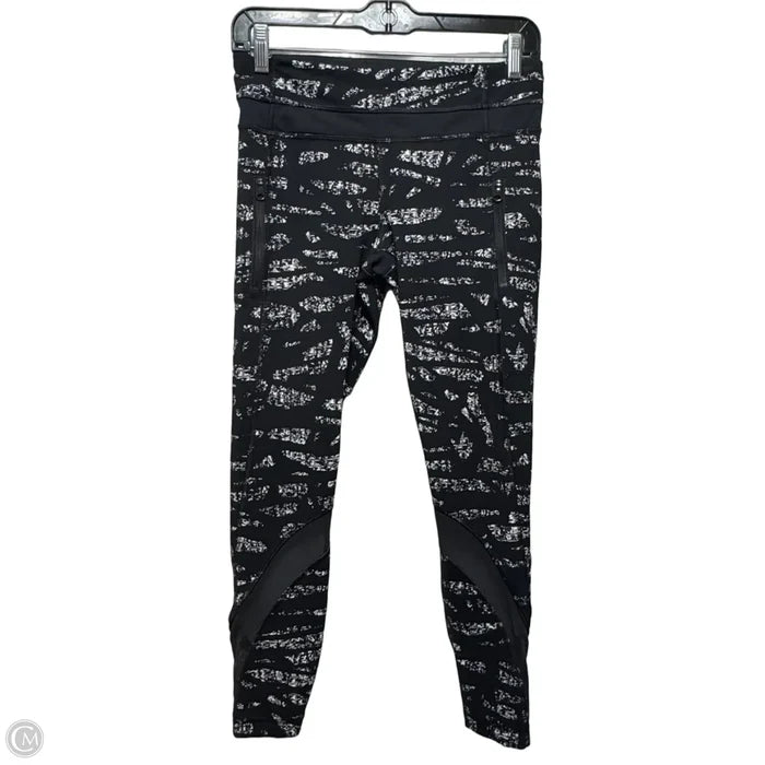 Athletic Leggings By Lululemon In Black & White, Size: 6