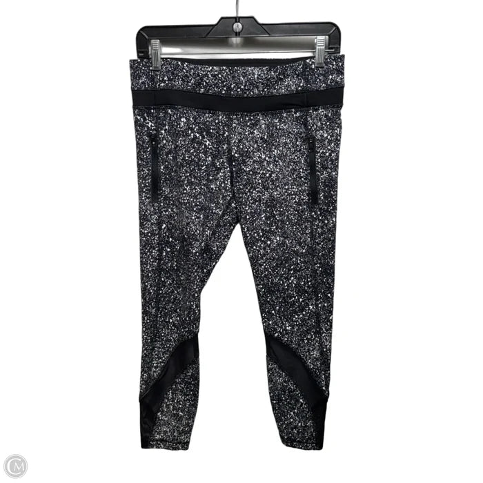 Athletic Leggings By Lululemon In Black & White, Size: 8