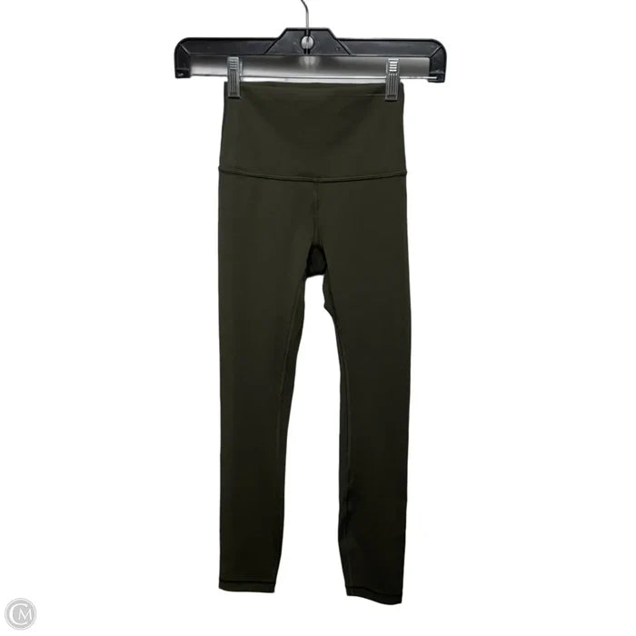 Athletic Leggings By Lululemon In Green, Size: 0