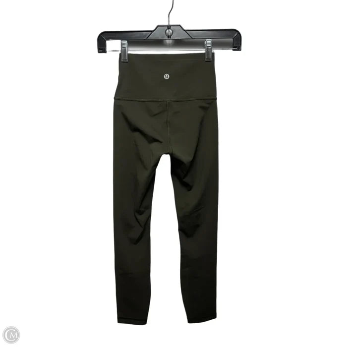 Athletic Leggings By Lululemon In Green, Size: 0