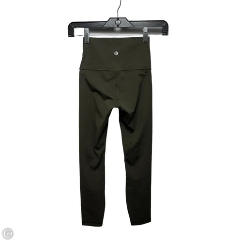 Athletic Leggings By Lululemon In Green, Size: 0