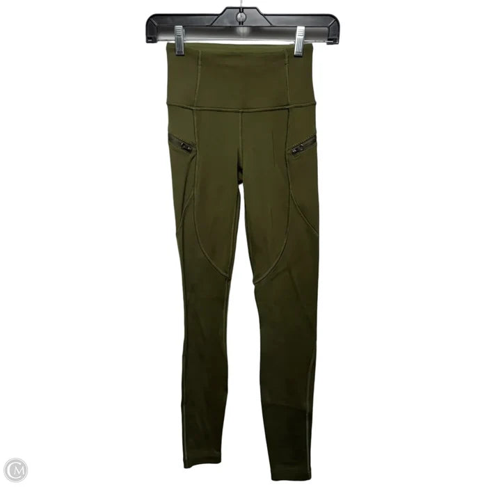 Athletic Leggings By Lululemon In Green, Size: 2
