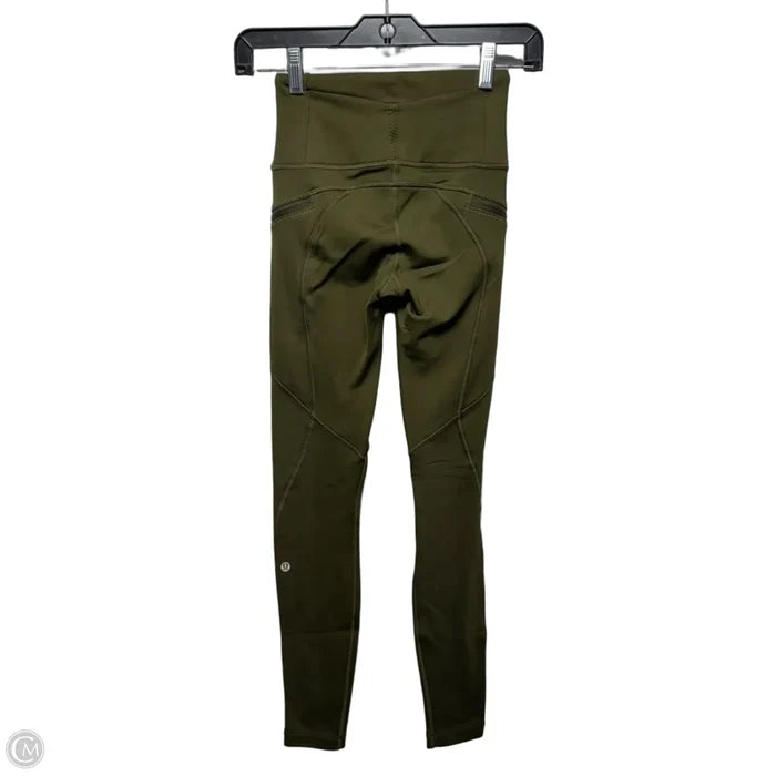 Athletic Leggings By Lululemon In Green, Size: 2