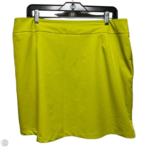 Athletic Skort By Greg Norman In Chartreuse, Size: L