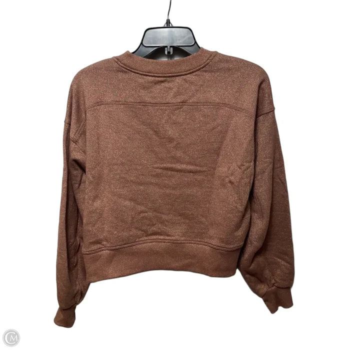 Athletic Sweatshirt Crewneck By Lululemon In Brown & Gold, Size: S ESTIMATED