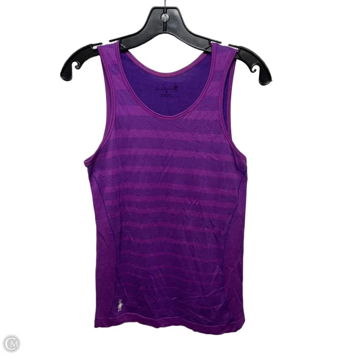 Athletic Tank Top By Smartwool In Striped Pattern, Size: S