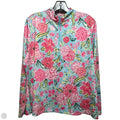 Athletic Top Long Sleeve Collar By Gottex In Floral Print, Size: L
