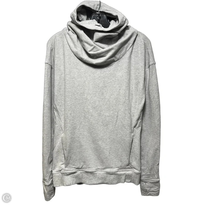 Athletic Top Long Sleeve Collar By Lululemon In Grey, Size: 4