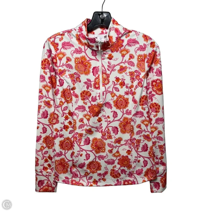 Athletic Top Long Sleeve Collar By Sigrid Olsen In Floral Print, Size: S