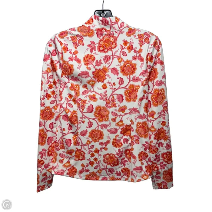 Athletic Top Long Sleeve Collar By Sigrid Olsen In Floral Print, Size: S