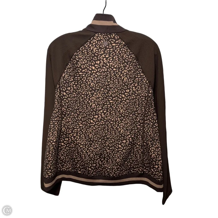 Athletic Top Long Sleeve Collar By T By Talbots In Brown, Size: Xl