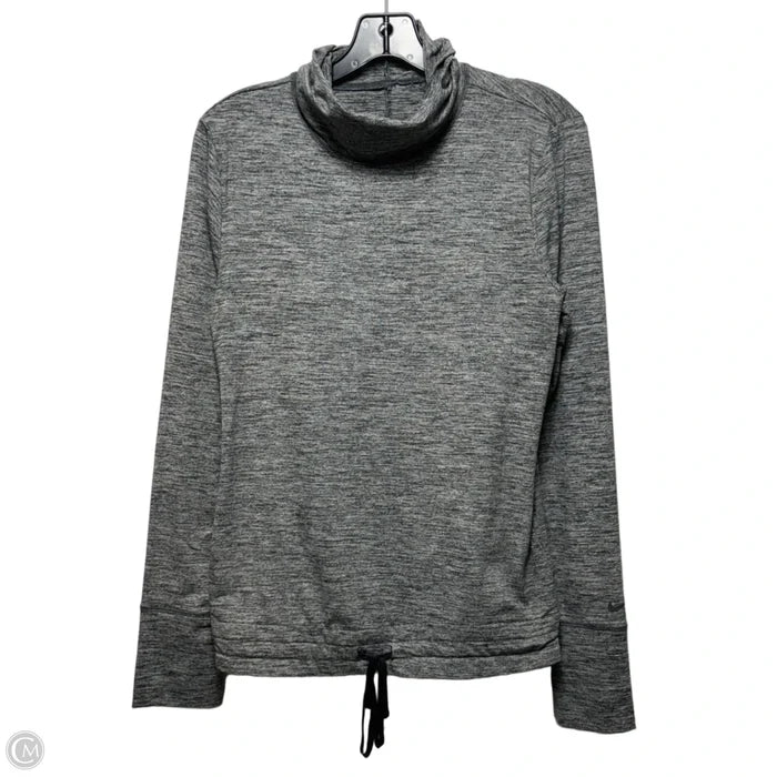 Athletic Top Long Sleeve Crew By Blano Noir In Black & White, Size: L