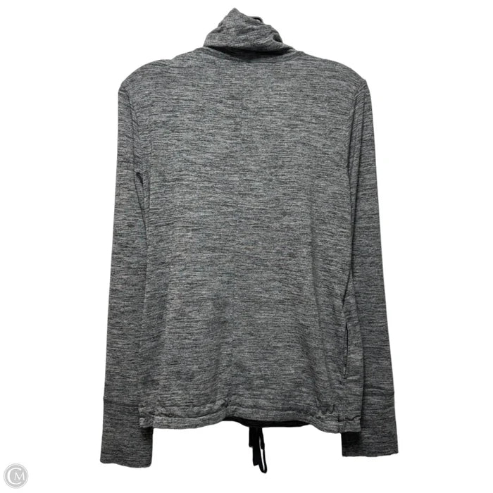 Athletic Top Long Sleeve Crew By Blano Noir In Black & White, Size: L