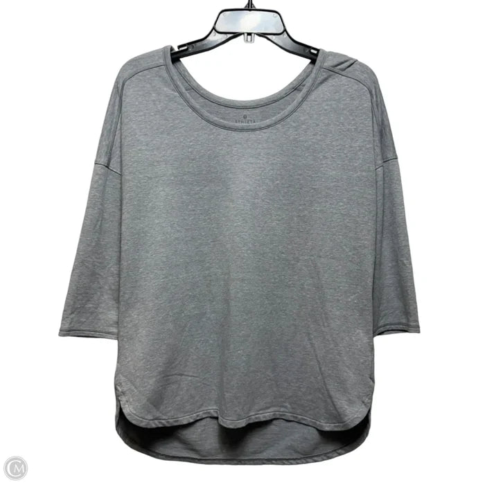 Athletic Top Long Sleeve Crewneck By Athleta In Grey, Size: S