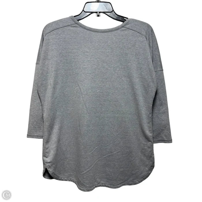 Athletic Top Long Sleeve Crewneck By Athleta In Grey, Size: S