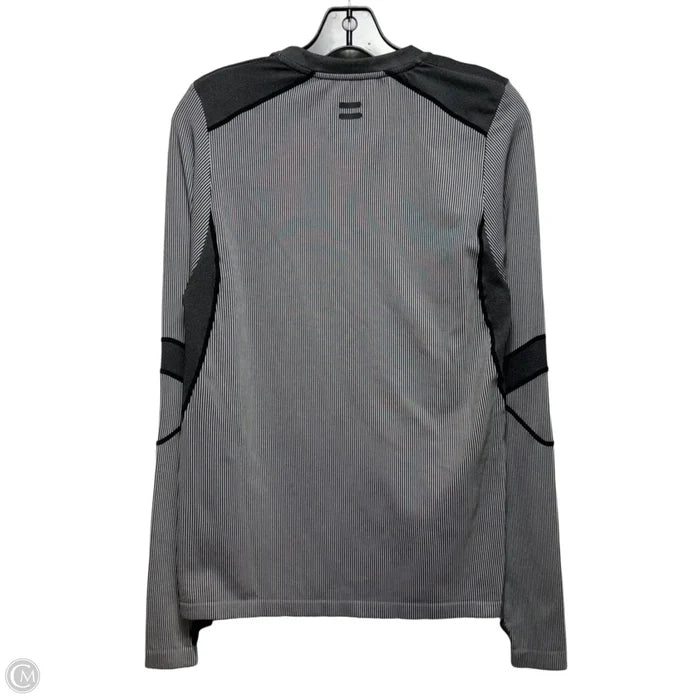 Athletic Top Long Sleeve Crewneck By Cmc In Black & White, Size: L