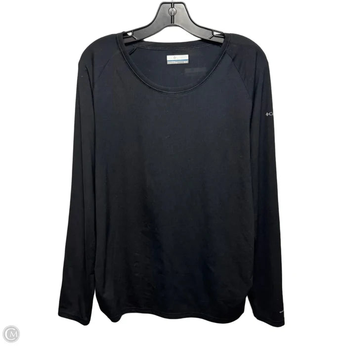 Athletic Top Long Sleeve Crewneck By Columbia In Black, Size: M
