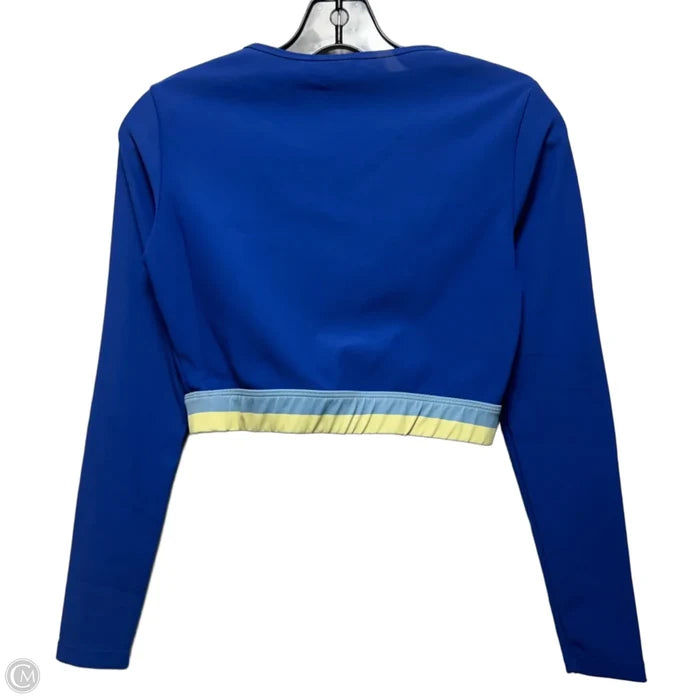 Athletic Top Long Sleeve Crewneck By Wilo In Blue, Size: M