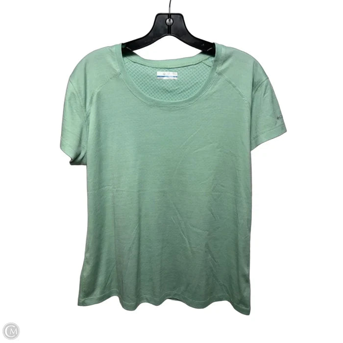 Athletic Top Short Sleeve By Columbia In Green, Size: Xl