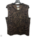 Ayla Linen Blend Tank Top Sleeveless By Evereve In Animal Print, Size: L