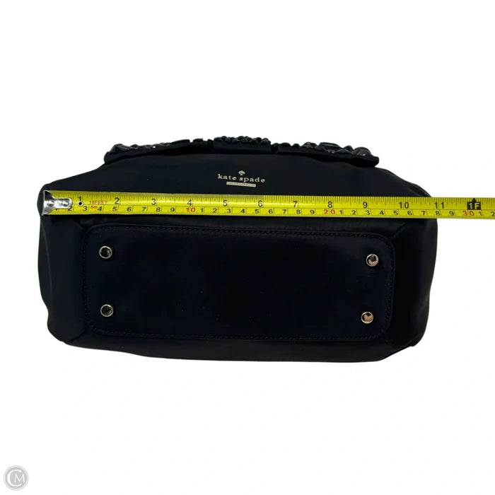 Bedazzled Bow Nylon Handbag Designer By Kate Spade, Size: Medium